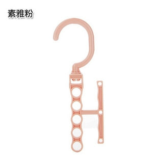 Buy pink-4-7cmx19cm 5 Circle Hanger Organizer Anti Slip Buckle Clothes