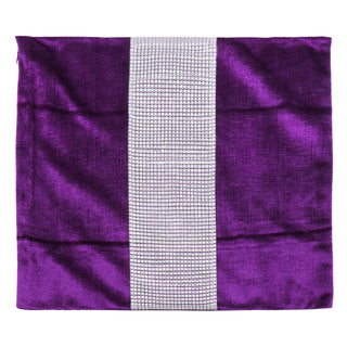 Buy purple 45X45cm Luxury Velvet Fabric Diamond Pillow Cover