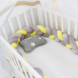 Buy gray-gray-yellow 3M Baby Bed Bumper Braid