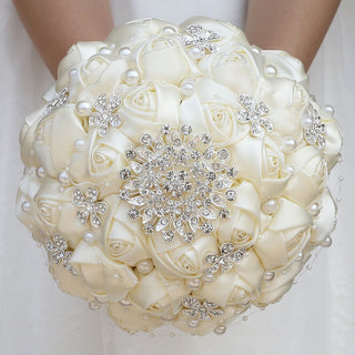 Buy 18cm-ivory Rhinestone Bridal Bouquets