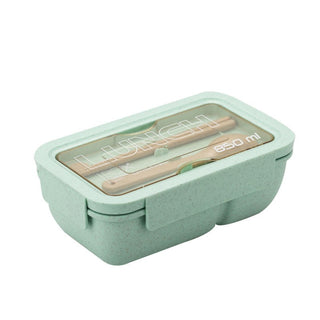 Buy green 850ml Wheat Straw Lunch Box Healthy Material Bento Boxes