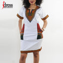 Hambelela Summer Vintage Dress Women Tunic Casual Beach Dress 2020 African Print Shirt Dress Robe Femme Plus Size Dashiki Dress