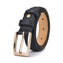 66 Styles 80cm Child PU Belt Gold Metal Round Buckle Short Waistband