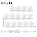 USB Led Mirror Light Bulbs Makeup Vanity Table Mirror Lights Hollywood Mirror Lamp Dressing Mirror Dimmable Cosmetic Lamp