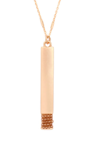 Buy matte-gold-pink Myn1375 - Bar Pendant Necklace