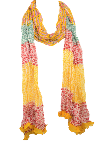 Buy color-1 Floral Fashion Chiffon Scarves