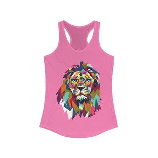 Buy solid-hot-pink eBay Colorful Lion Graphic Racerback Tank Top