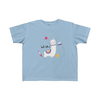 Buy light-blue Toddler Llama in Space Kid Girls Tee