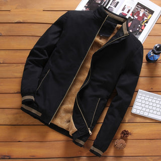 Buy fleece-black Fleece Jackets Mens Plus Size Casual Jacket