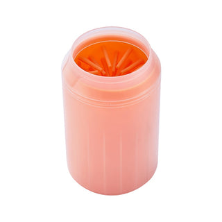 Buy orange Pet Dog Foot Cleaning Cup Paw Brush Clean Tool Washing Washer Outdoors Dog Foot Cleaner Feet Washer Portable Pet Foot Wash Tool