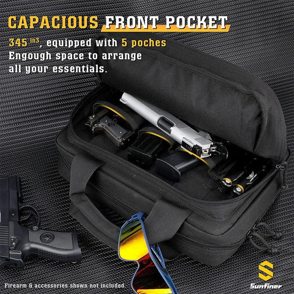 Sunfiner Master Series Upgraded Design Gun Bag with Lockable Zipper
