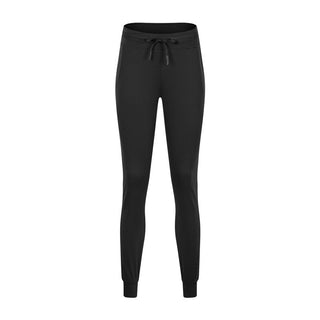 Buy black Colorvalue Naked-Feel Fabric Workout Sport Joggers Pants Women Waist Drawstring Fitness Running Sweatpants With Two Side Pocket