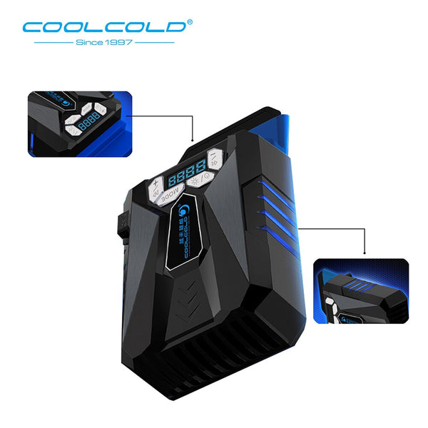 COOLCOLD Vacuum Portable Laptop Cooler Suitable for 12-17inch Air External Extracting Cooling Fan for Laptop Speed Adjustable