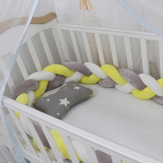 Buy gray-white-yellow 3M Baby Bed Bumper Braid