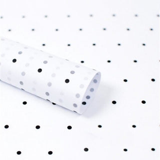 Buy black-dot-white 50*70 Cm Gift Wrapping Paper
