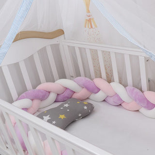 Buy pink-white-purple 3M Baby Bed Bumper Braid