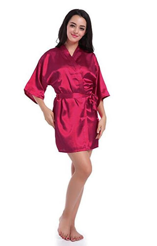 Buy as-the-photo-show13 Large Size Satin Night Robe