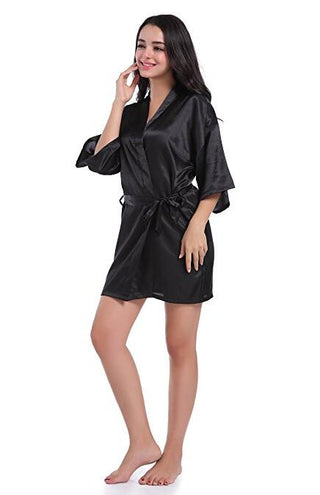 Buy as-the-photo-show Large Size Satin Night Robe