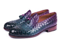 Paul Parkman Woven Leather Tassel Loafers Multicolor (ID#WVN88-MIX)