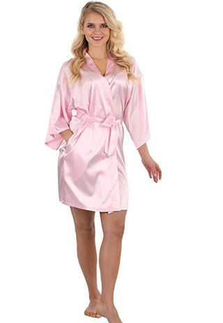 Buy as-the-photo-show12 Large Size Satin Night Robe