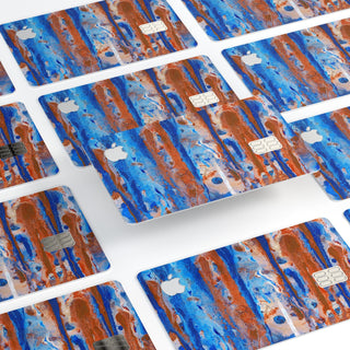 Abstract Wet Paint Rustic Blue - Premium Protective Decal Skin-Kit for