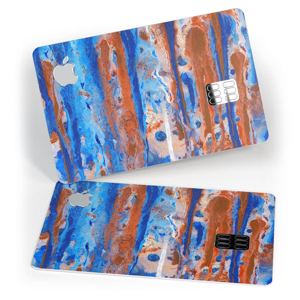 Abstract Wet Paint Rustic Blue - Premium Protective Decal Skin-Kit for