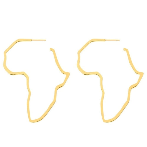 Africa Map Earrings - Webster.direct