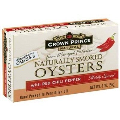 Crown Prince Oysters W/Chli Pepper (18x3OZ )
