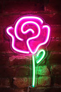 BiG SIZE LED Neon Light Sign Pink Rose Flower Wall Sign For Cool