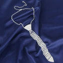 Rhinestone Neck Tie Necklace