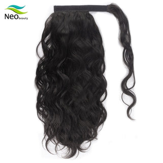 Buy green Body Wave Long Wavy Wrap Around Clip In Ponytail Hair Extension
