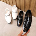 Boys Formal Dress Wedding Party Shoes For Girls Pointed British Style