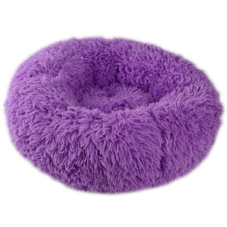 Buy purple Pet Dog Bed Comfortable Donut Cuddler Round Dog Kennel Ultra Soft