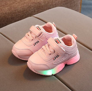 Buy pink Children Casual Sneakers Running Shoes With Light LED Boys Girls 2021