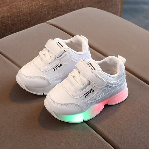 Children Casual Sneakers Running Shoes With Light LED Boys Girls 2021