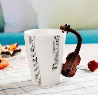 Buy style-2 Creative Music Violin Style Guitar Ceramic Mug