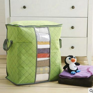 Buy green Cysincos Non-woven Quilt Bag Clothing Toys