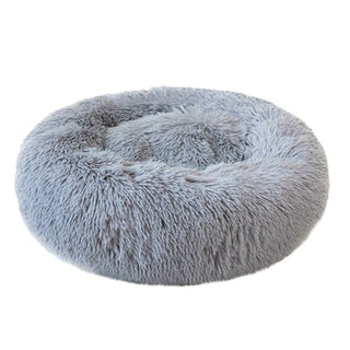 Buy light-gray Pet Dog Bed Comfortable Donut Cuddler Round Dog Kennel Ultra Soft