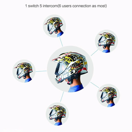 Bluetooth Motorcycle Interphone Helmet Intercom Headset