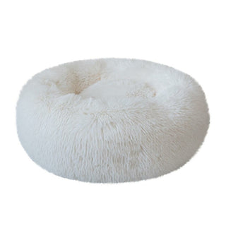 Buy white Pet Dog Bed Comfortable Donut Cuddler Round Dog Kennel Ultra Soft