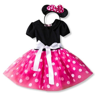 Buy hot-pink Toddler Baby Girls Clothes Minnie Mouse Dress