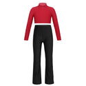 Wholesale Kid Girls Solid Color Long Sleeves Crop Top And Pants Jazz