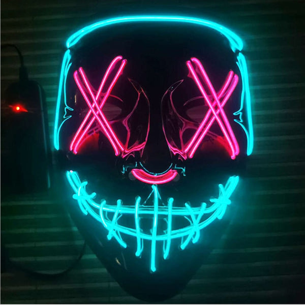 Halloween Mask Mixed Color Led Mask Party Masque Masquerade Masks Neon