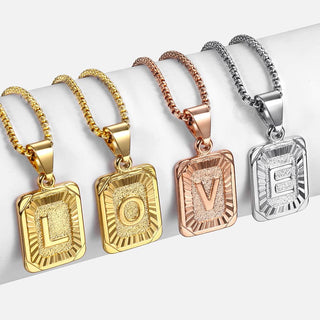 Initials Pendant Letter Name Necklace