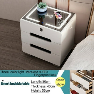 Buy high-end-upgrade Intelligent Bedside Table Bedroom Storage Cabinet Modern Wireless