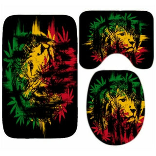 Buy sky-blue Jamaica Rasta Reggae Lion Art Bathroom Decor