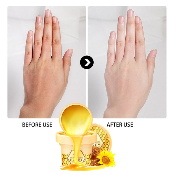 LAIKOU 120g Milk Honey Hand Mask Whitening Moisturizing Repair