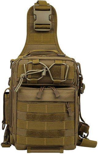 Buy khaki LUXHMOX Fishing Tackle Backpack Waterproof for Outdoor Gear Storage