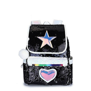 Buy black Laser Sequins School Bags for Girl Kids Backpack Cute Large Capacity