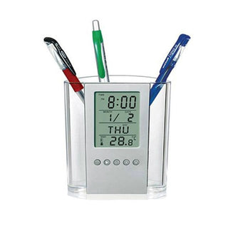 Multi-Functions Desk Pen Holder LCD Display Alarm